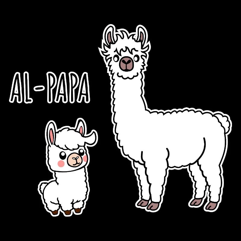 Al-Papa Ein Alpaka Papa mit Alpaka Kind