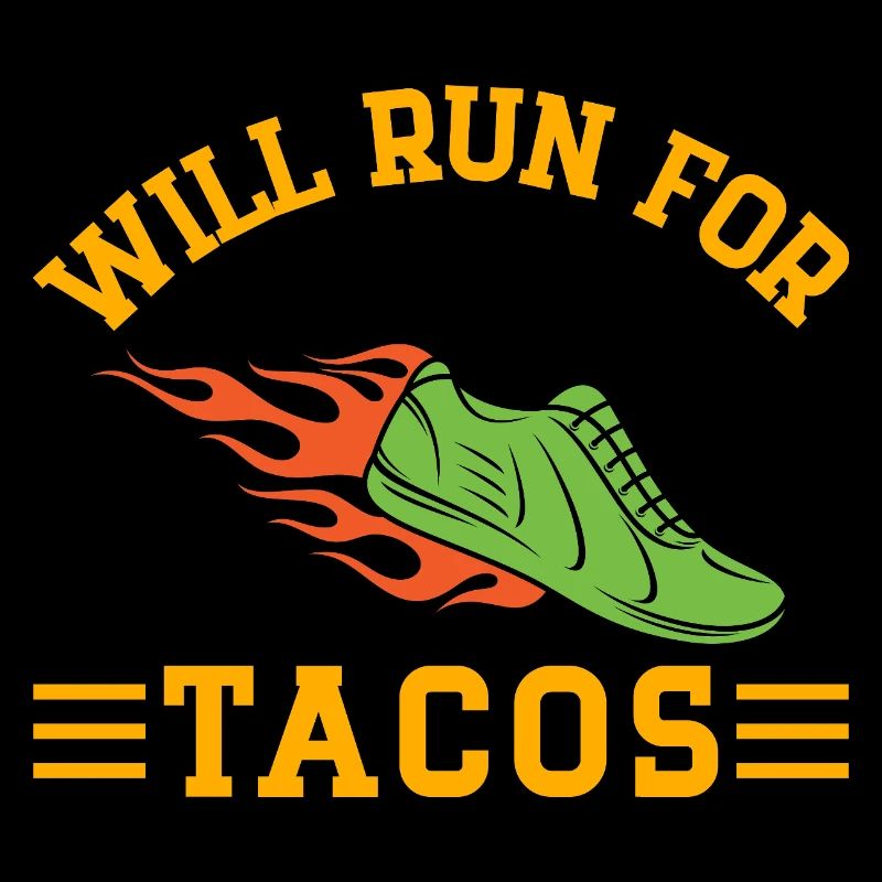Running Will Run For Tacos Marathon Runner