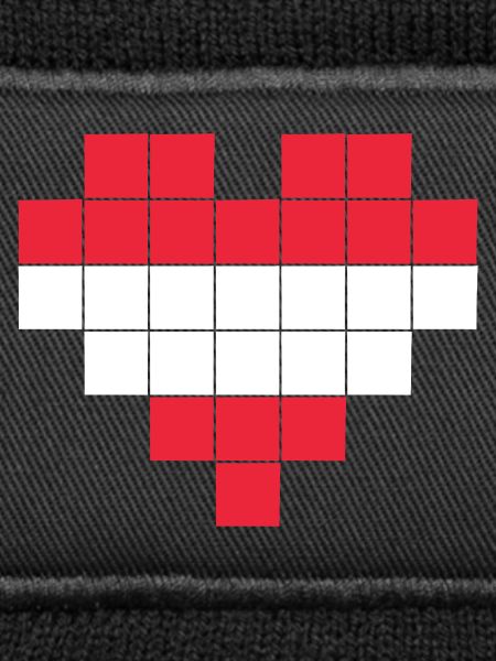 Pixel Heart Austria Flag