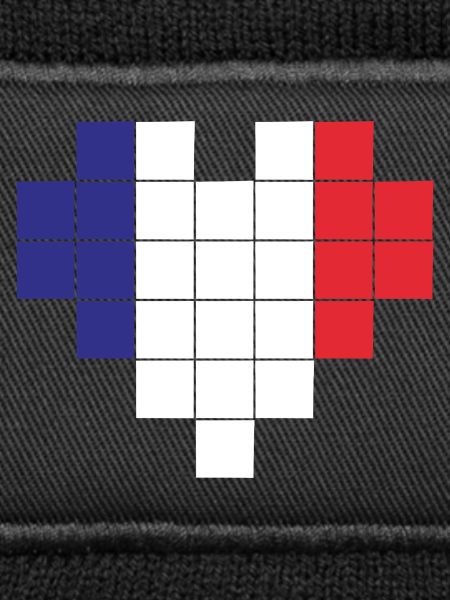 Pixel Heart France Flag