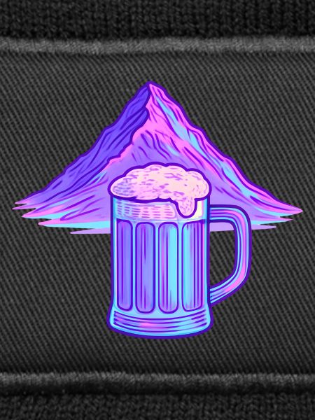 Neon Mountain Beer Mug