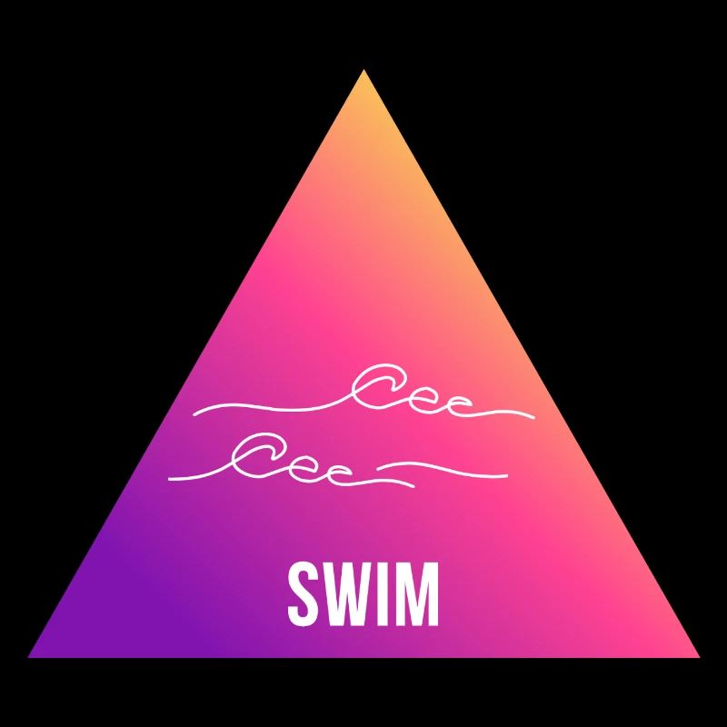 Natation Gradient Triangle Vagues