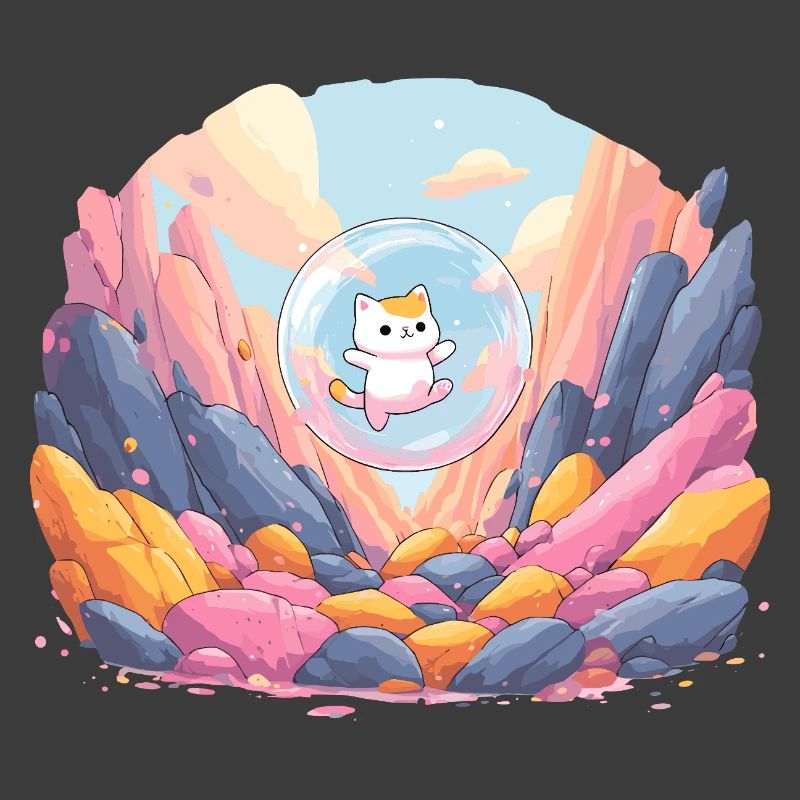 Boule de chat dans le canyon coloré