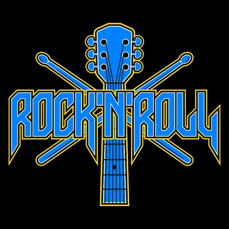 Rock & Roll Guitar Emblem