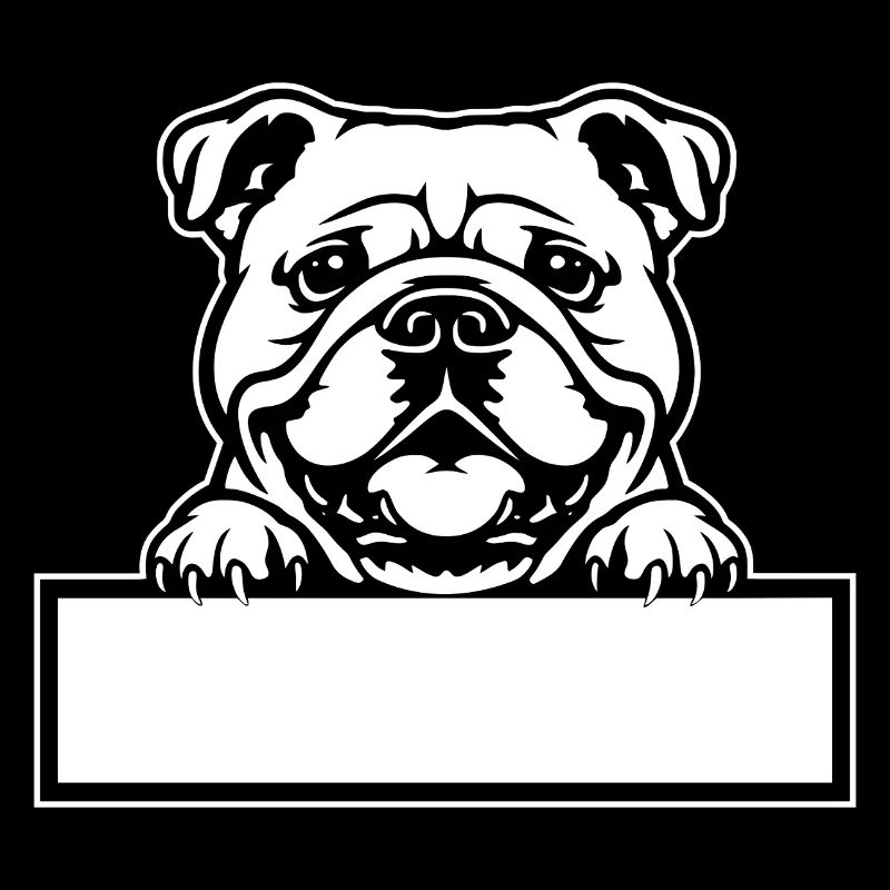 Bulldog Name Badge