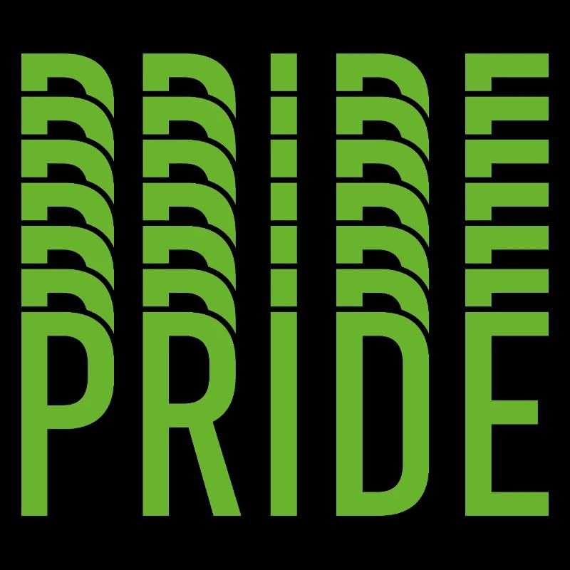 Lime Green Pride Textdesign