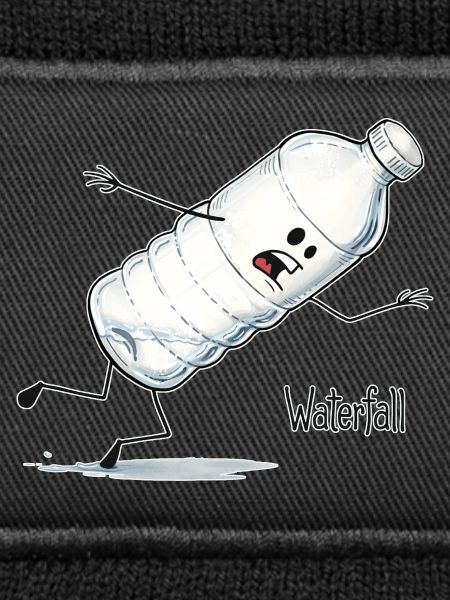 Waterfall – Fallende Wasserflasche Cartoon