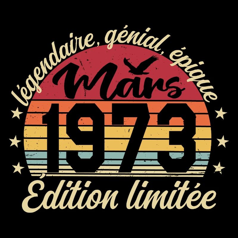 Mars 1973 53 ans Cadeau Anniversaire Mars 1973
