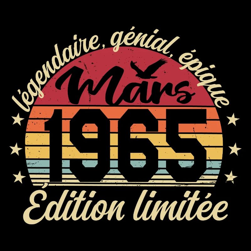 Mars 1965 61 ans Cadeau Anniversaire Mars 1965