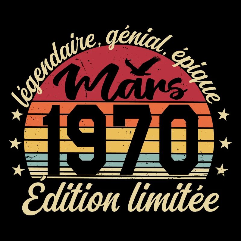 Mars 1970 56 ans Cadeau Anniversaire Mars 1970