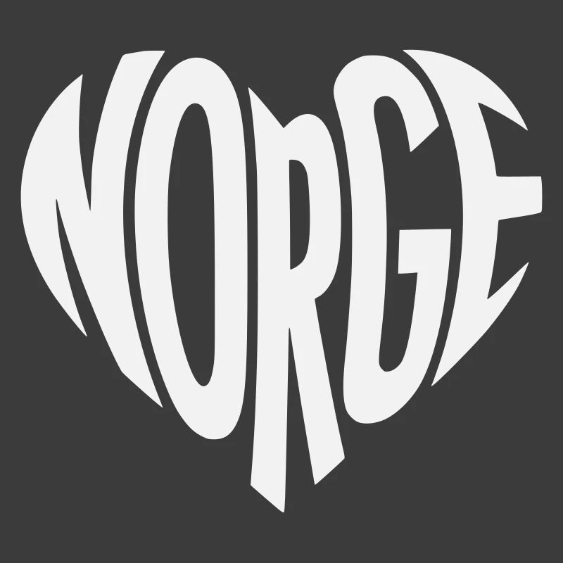 Norge, Norway Heart Typo