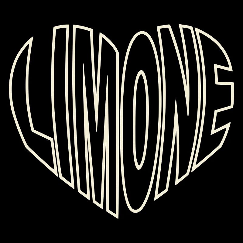 Limone sul Garda Typo Heart