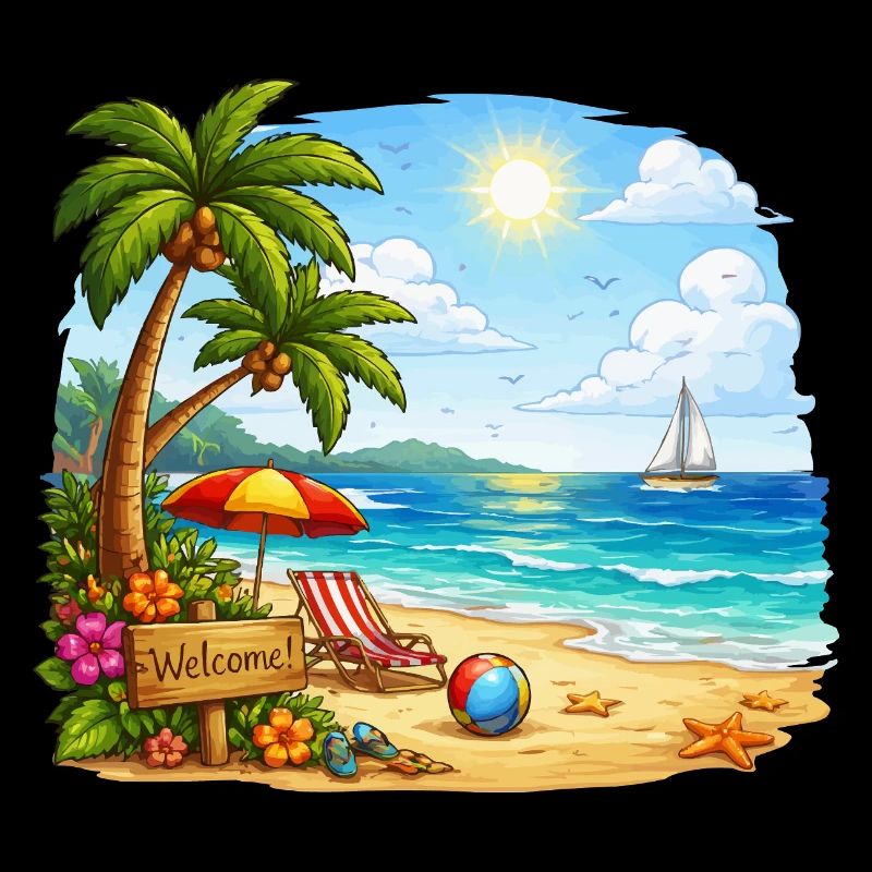Welcome to the tropical beach