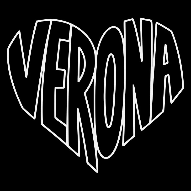 Verona Heart Typo Illustration