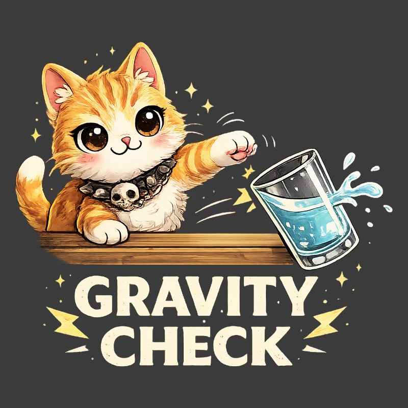 Déclaration drôle de chat Gravity Check