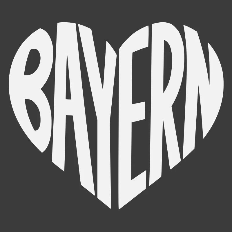 Typographie du cœur de Bavière