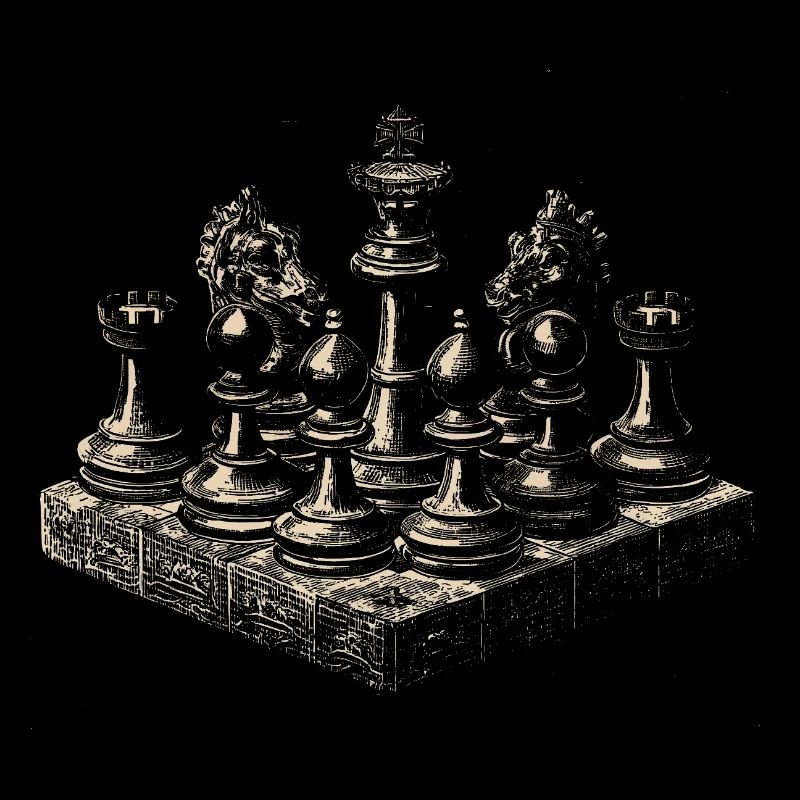 Conception vintage d’échecs pour les amateurs d’échecs classiques