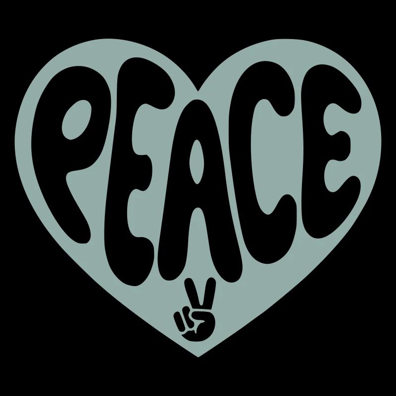 Peace Heart with Peace Sign