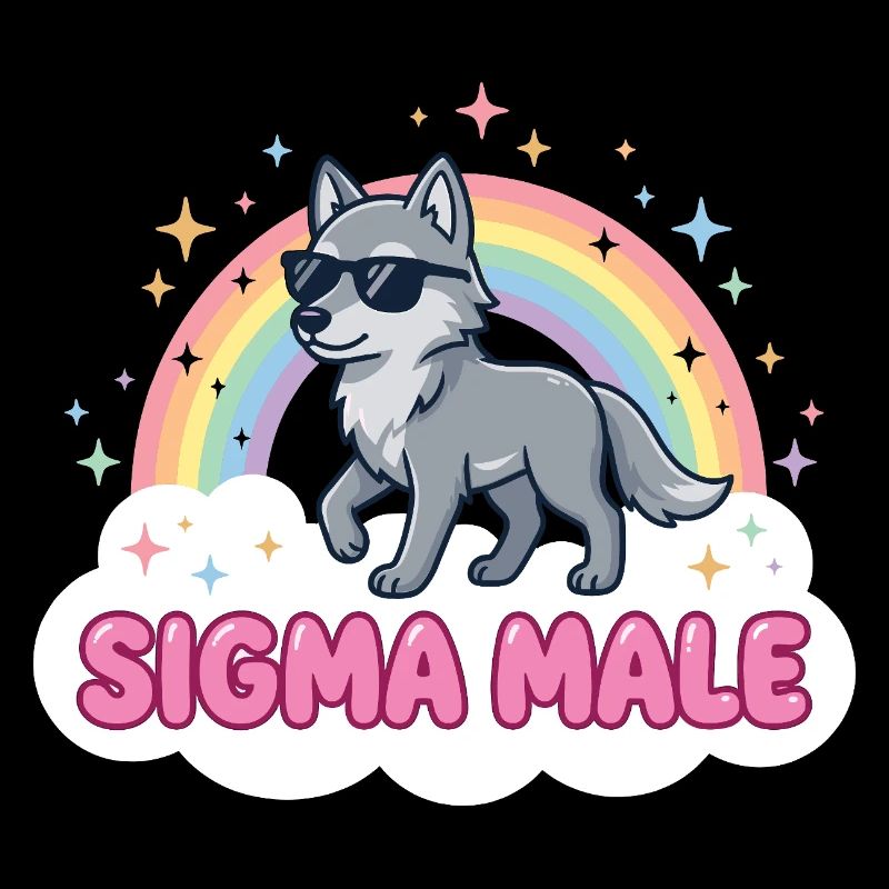 Loup mâle Sigma – Conception de mèmes drôles