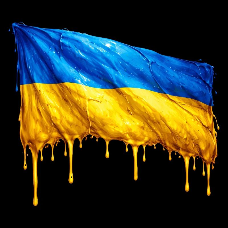 Dripping Ukraine flag