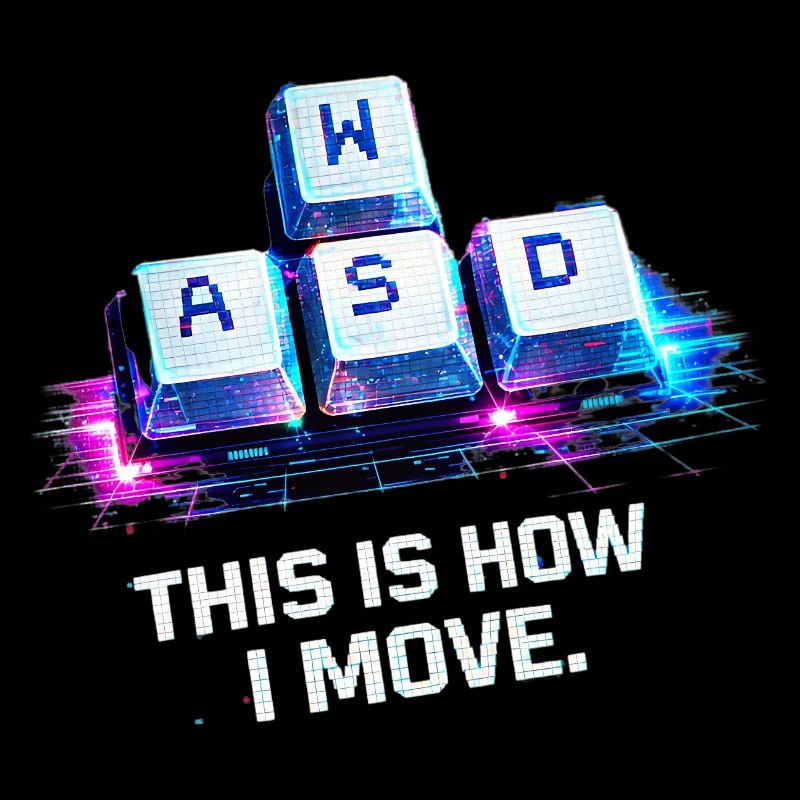 Clavier de jeu drôle WASD Mon Cardio Gamer
