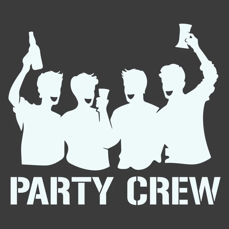 Party Crew Silhouette with Cheers