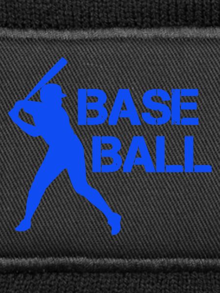 Baseball Silhouette in Blitzblau