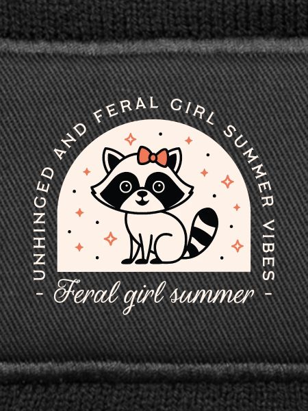 Wildes Mädchen Sommerwaschbär