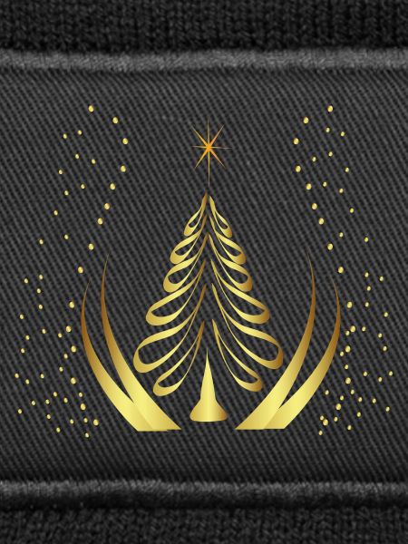 Goldene Weihnachtsbaum-Silhouette