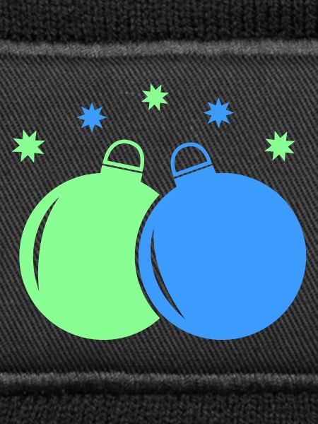 Neon-Weihnachtskugeln Duo