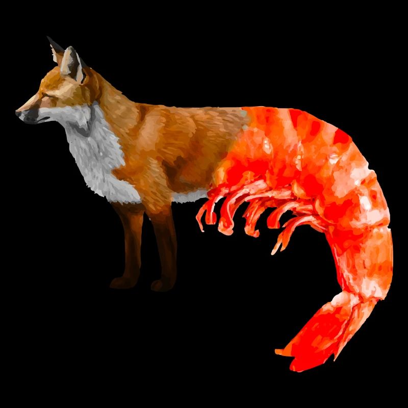 Fox-shrimp mixture