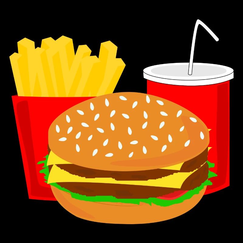 Burger Menü Fast Food Cola Geschenk Geschenkidee