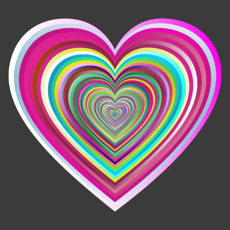 buntes Herz mit 3D-Effekt