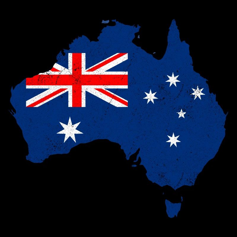 Flag Map of Australia