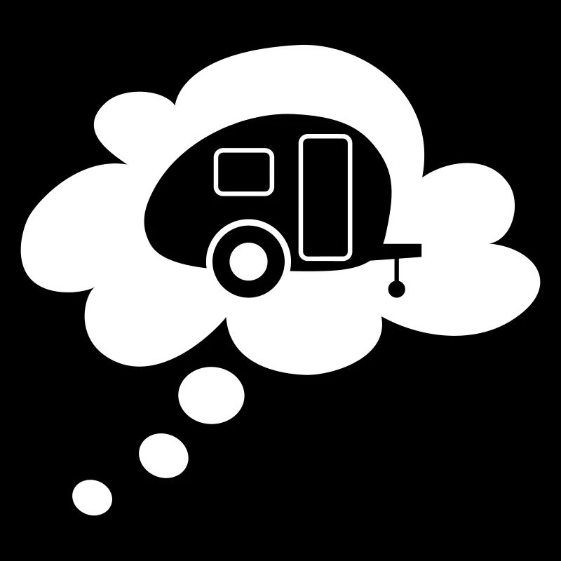 Caravan Cloud Speech Bubble Camping Caravan Fan