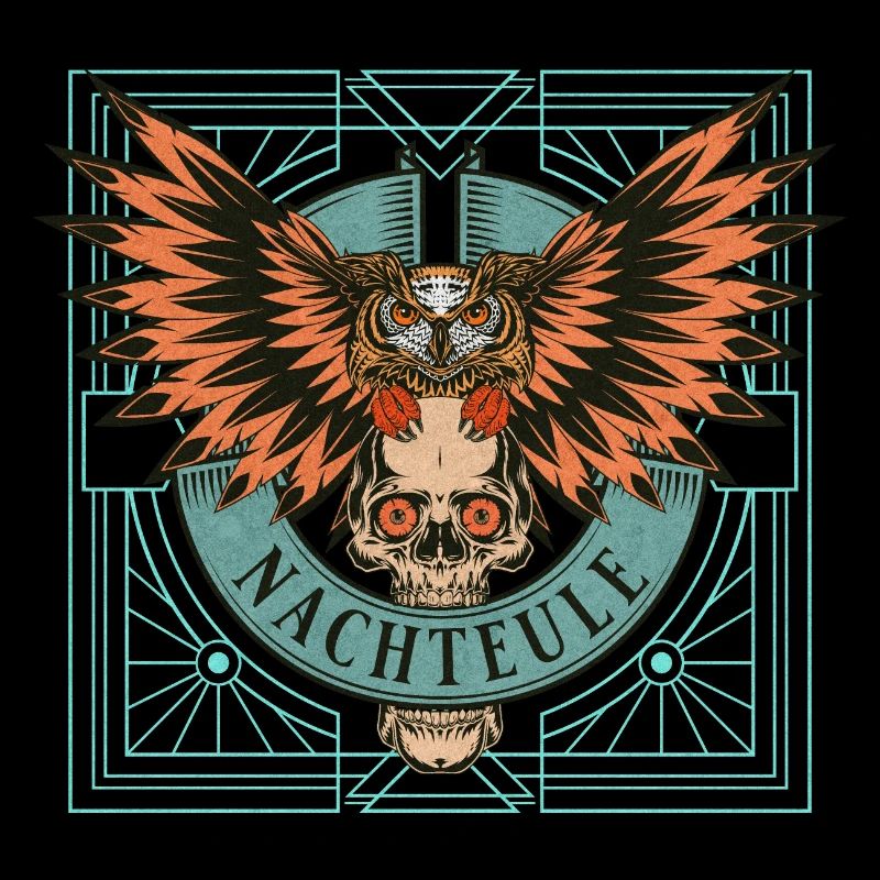 Nachteule Schädel Pank