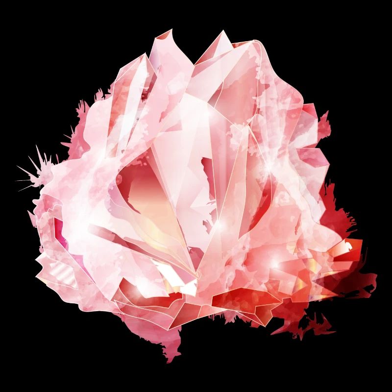 Motif de cristal de Quartz rose vif