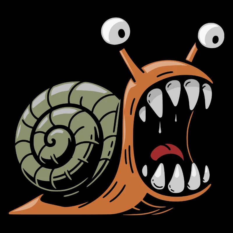escargot avec des grandes dents