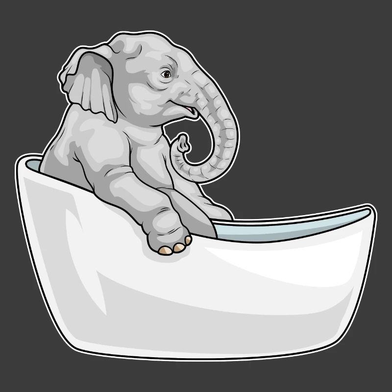 Baignoire de bain éléphant