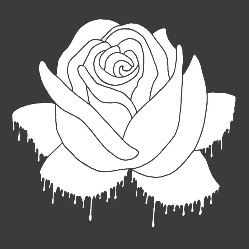 Graffiti d'une rose blanche