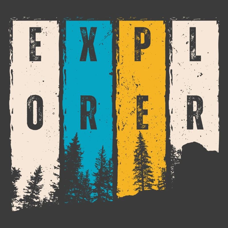 Explorer Forest Trees Silhouette