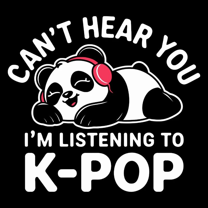 Niedlicher Panda hört K-Pop