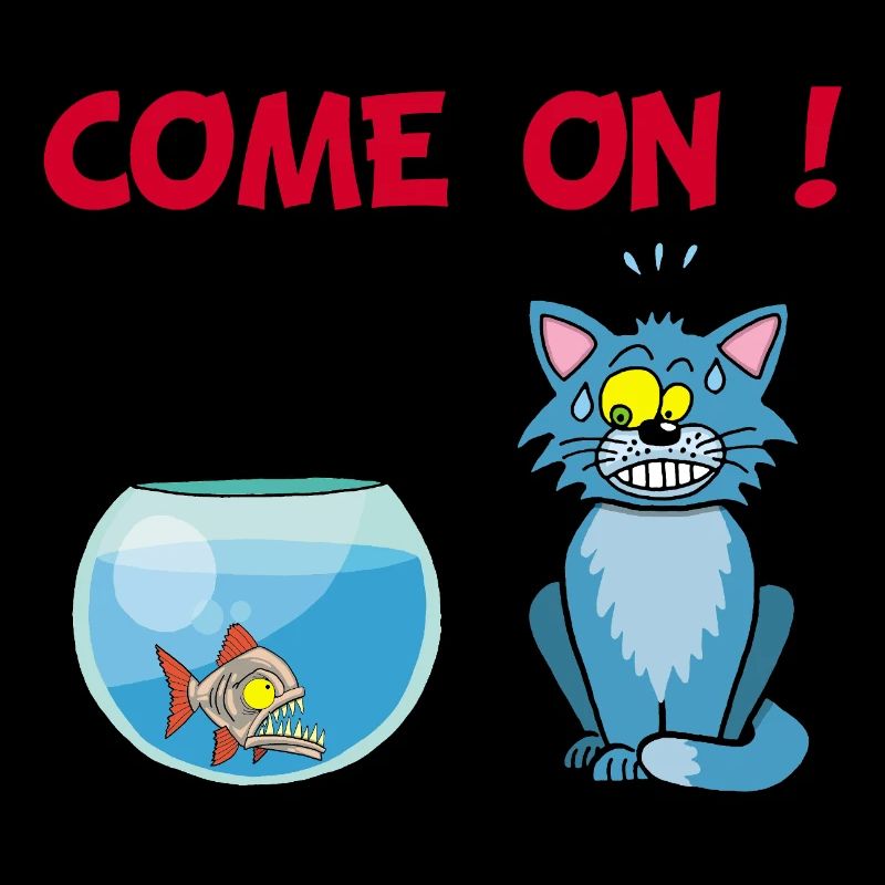 Chat et piranha