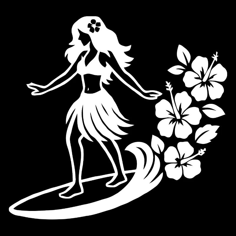 Fille hawaïenne avec motif d’hibiscus