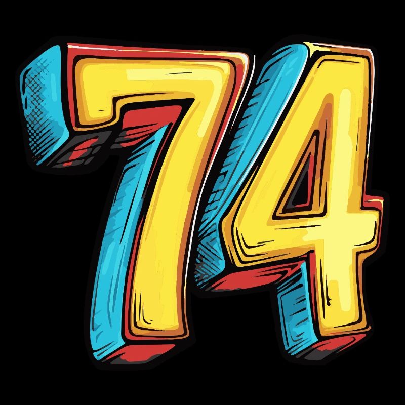 74 Zahl Comic