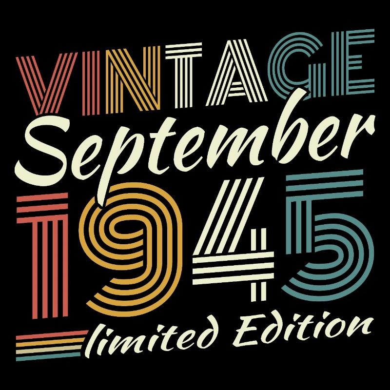 September 1945 Retro Vintage Geburtstagsgeschenk