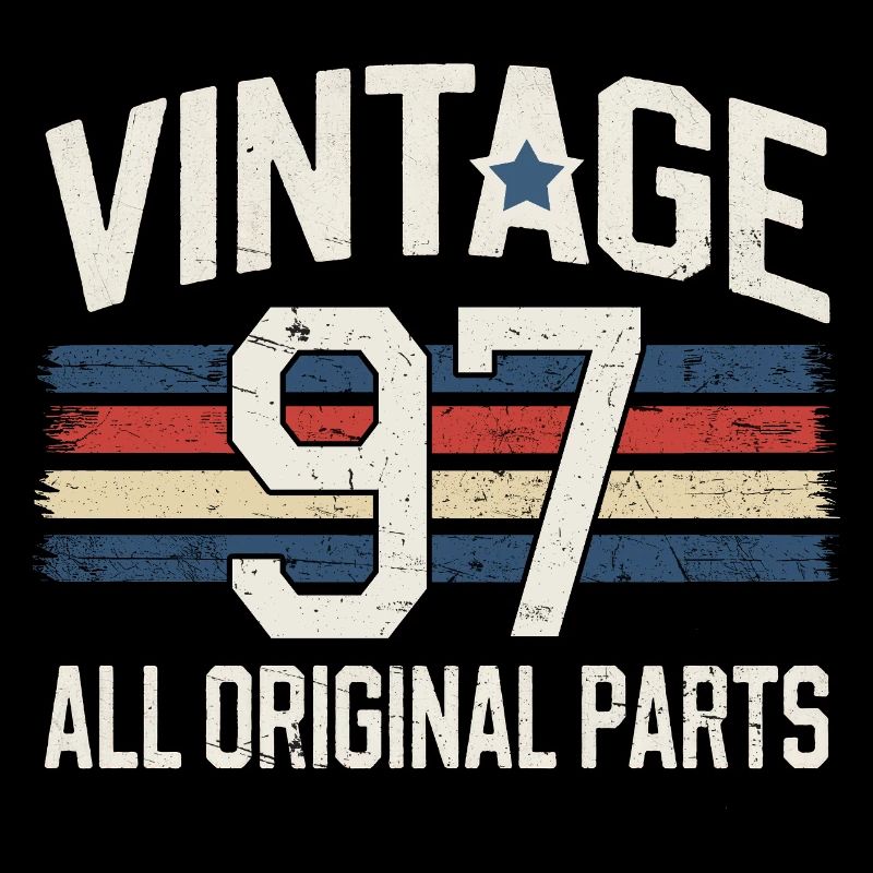 Vintage 90s Design avec 1997 Anniversaire