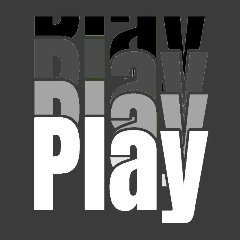 Overlapping Play Typography