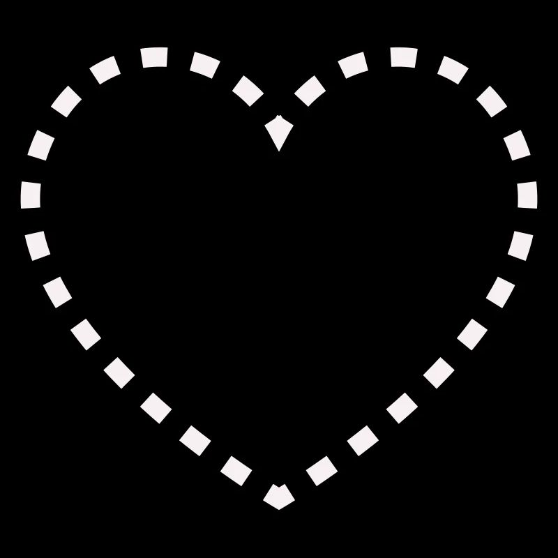 Heart of dotted lines