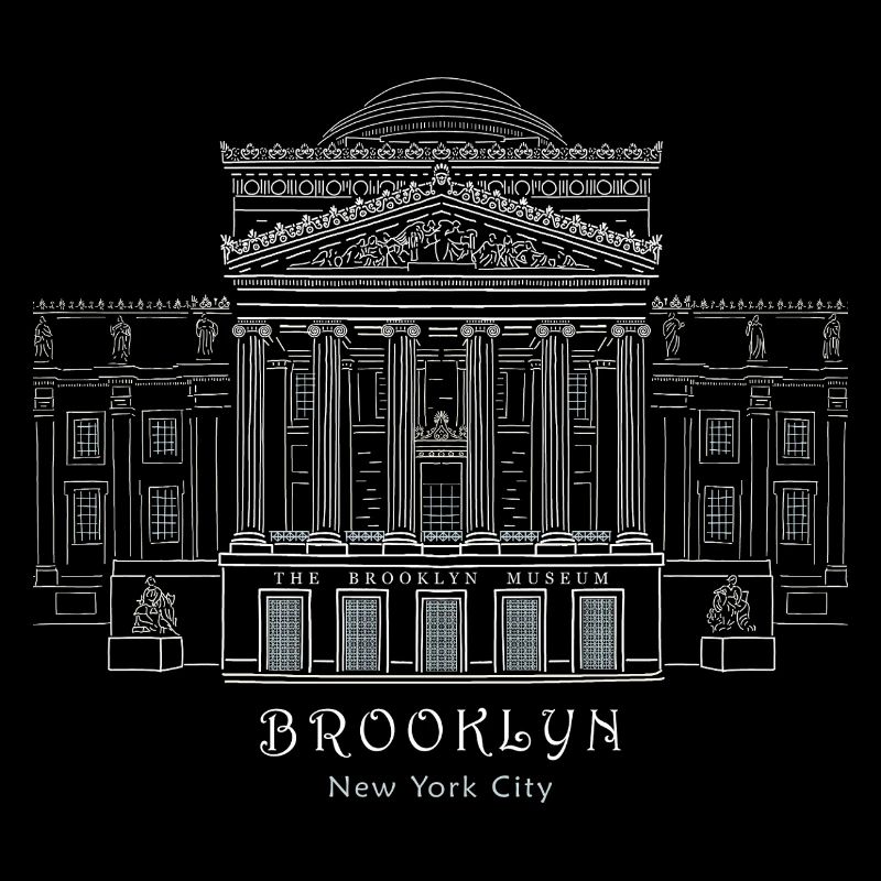 New York, dessin au trait Musée de Brooklyn